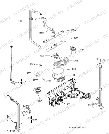 Взрыв-схема посудомоечной машины Ikea ENASTLENDE 00224482 - Схема узла Hydraulic System 272